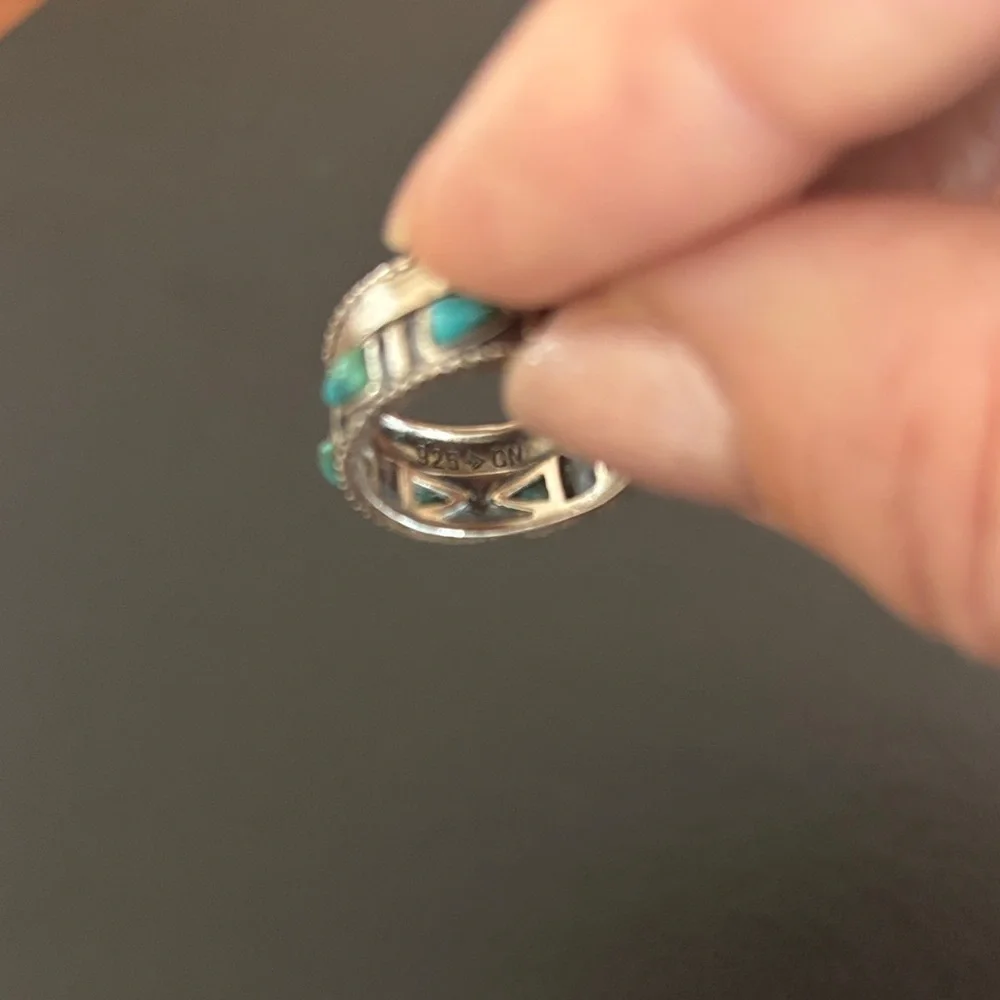 Silpada Silver Ring with Turquoise Accents - Picture 2 of 2